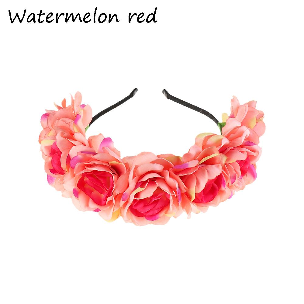 Women Flower Headband Bride Wedding Party Headhoop Ladies Girl Headdresses Bohemia Beach Headwear Hair Accessories