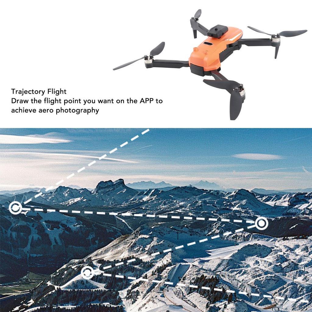 Brushless Motor Drone RC Drone with Double Camera Brushless Motor Drone Remote Controller with Screen Display Orange S9 RC Drone