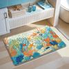 Badezimmermatte im Meeres-Design - Ultraweicher Schwammteppich - Schnelle Absorption & Schnelltrocknend - Rutschfest & Hautfreundlich - Badezimmerdekoration