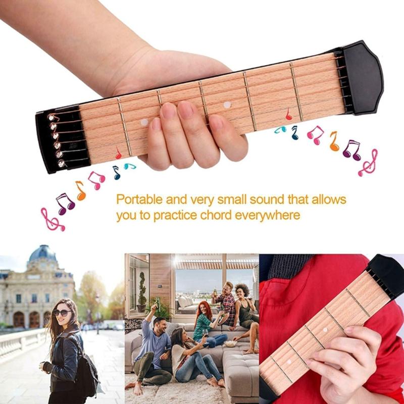 Pocket Guitar Gadget Chord Trainer Lightweights Acoustics Guitar Practice Tool for Beginner Guitarists Practice Training