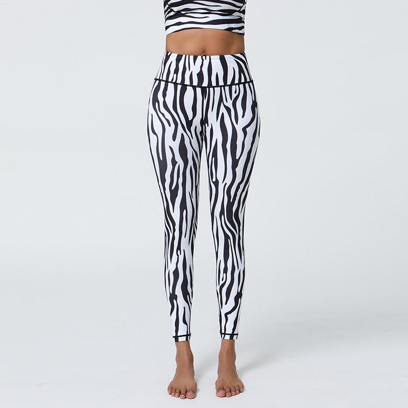 Neue Yoga-Hose Damen Nude-Print Leggings Dünne Sport-Fitness-Yoga-Hose