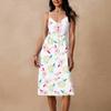 Women's Spaghetti Strap Backless Bow Loose Casual Beach Holiday Dress Sundress