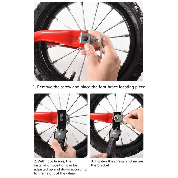 Kids Bike Kickstand Parking Stand Adjustable Rear Mount Bicycles Kick Stand