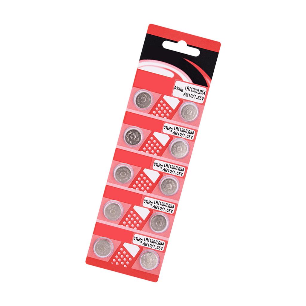 Pack of 10/20 High Capacity AG10 LR1130 Button Batteries AG10 LR1130 Alkaline Button Cell Battery for Small Electronics