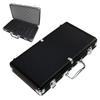 Poker Chip Case 300Pcs Capacity Matte Black Hard Aluminum Alloy Poker Chip Carrying Case for Family Lovers Friends Entertainment