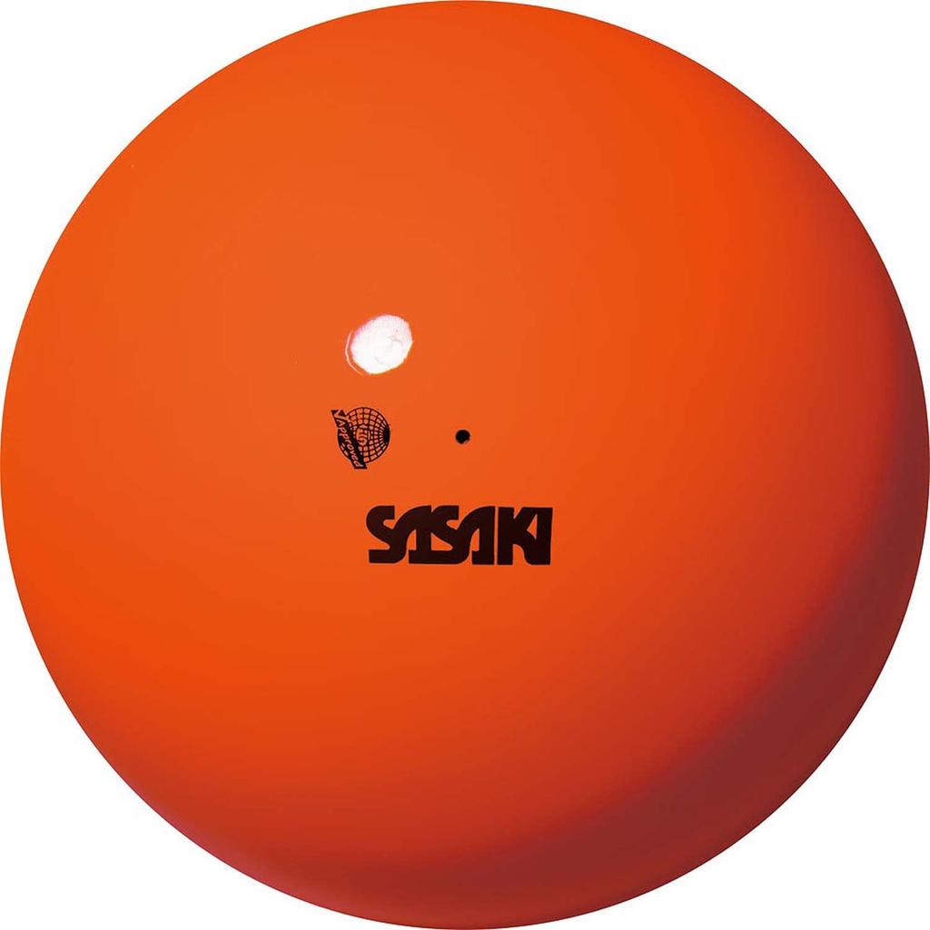 SASAKI Gymstar Fresh Orange Rhythmic Gymnastics International Gymnastics Federation Certified and Japan Gymnastics Association Certified Ball, 18.5cm