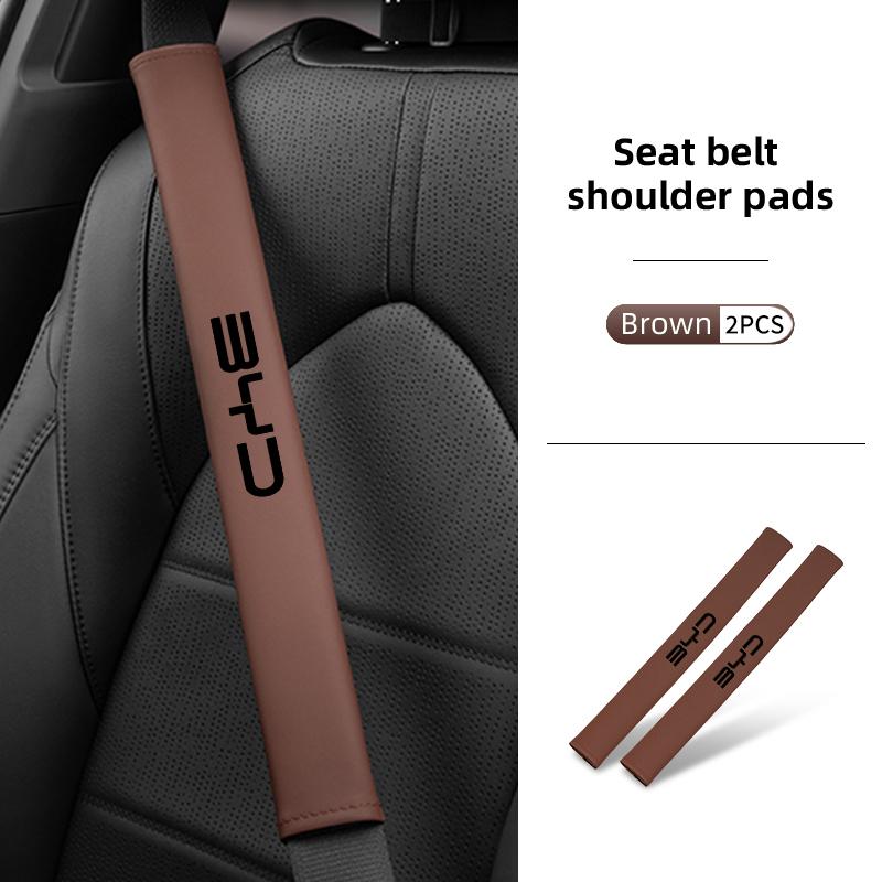 Car Seat Belt Shoulder Pad Extended Leather Seat Belt Protector For BYD M6 G3 G5 T3 F3 F0 S6 S7 E5 E6 Tang Song Qing Yuan