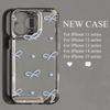 Applicable to iPhone17Pro blue little love bow space phone case Apple 16 transparent 15/14 generation