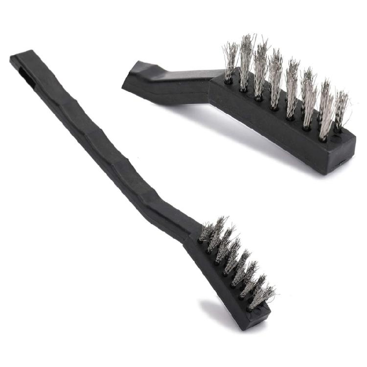 20Pcs Wire Scratch Brush Curved Handle Metal Wire Brush Polishing Cleaning Tool