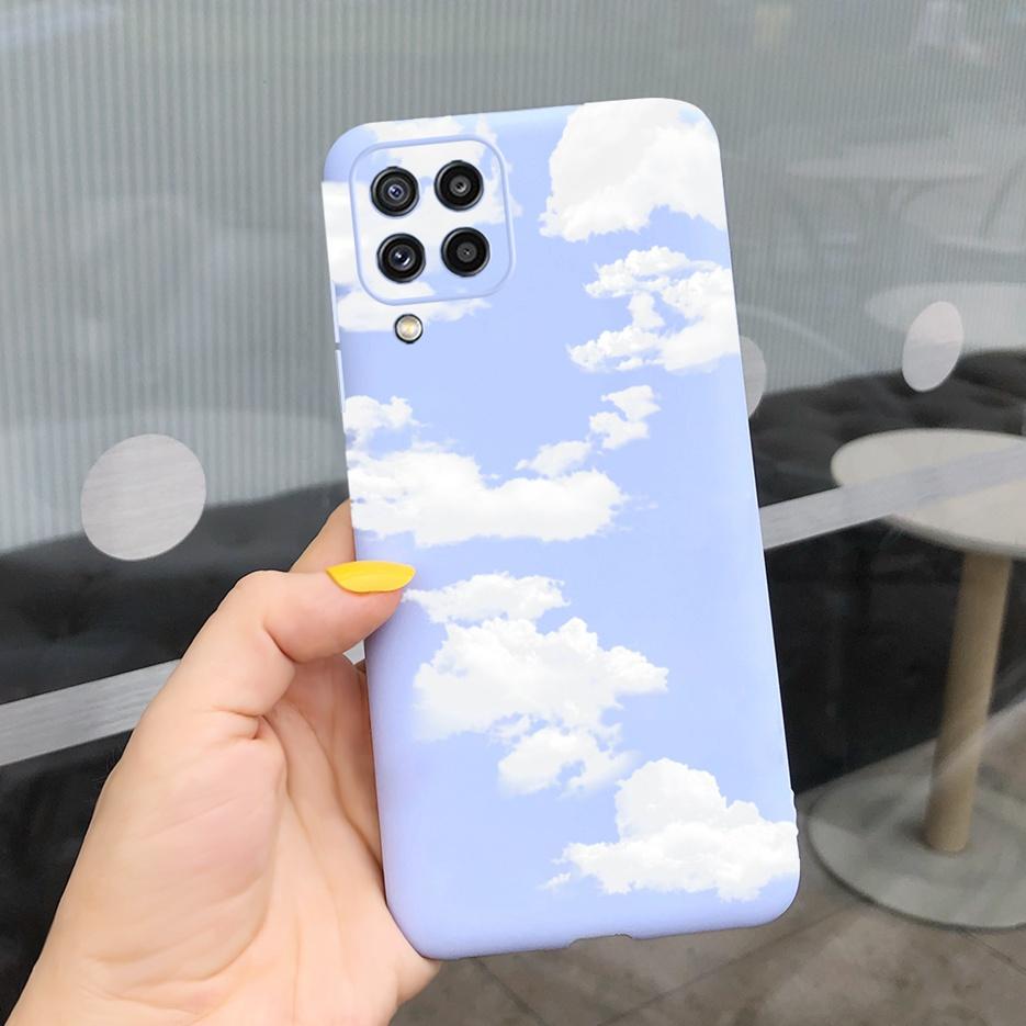 For Samsung Galaxy M32 Case Samsung M12 Soft Silicone Flower Phone Case For Samsung M32 M325F Cover Galaxy M 12 32 M12 TPU Funda