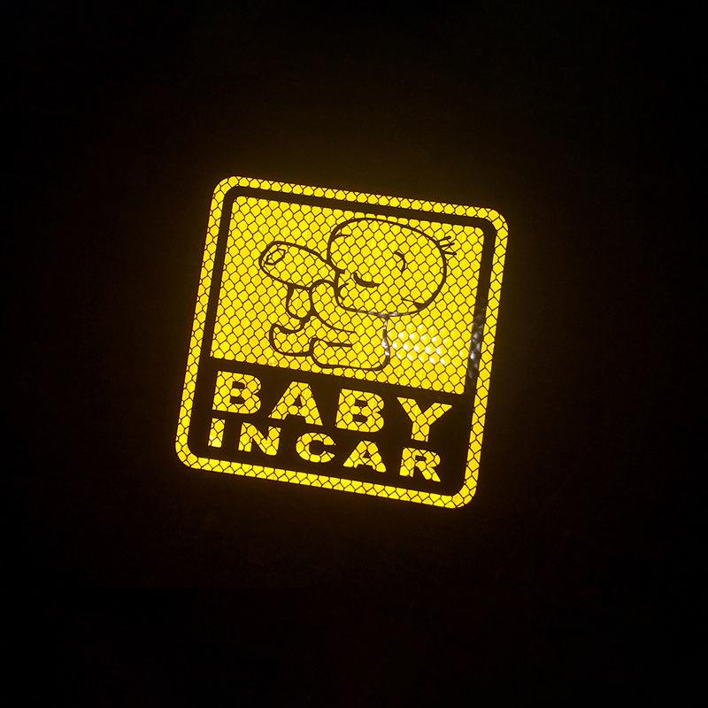 Mama In Car Baby Kids On Board Highly Reflective Stickers For Car Night Safety Driving Personalized Children Warning Sign Decals