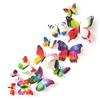 12Pcs 3D Double layer Butterfly Wall Sticker on the wall for Home Decor DIY Butterflies Fridge Magnet stickers Room Decoration