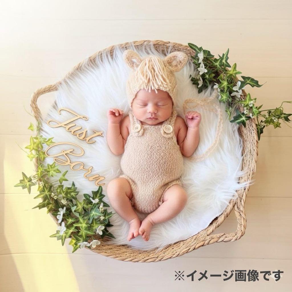 Neugeborenenfoto Pferd Mütze Strampler Größe Monate Verfügbar in 4 Farben [NANA's shop] Kostüm, & Set, 0-6 (2.5-8kg), (Grau)