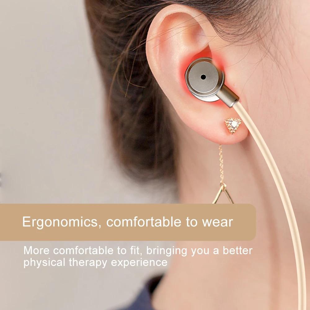 Portable 650nm Red Light Ear Comfort Device Rechargeable Adjustable Intensity for Personal Relaxation and Ear Care Home Use