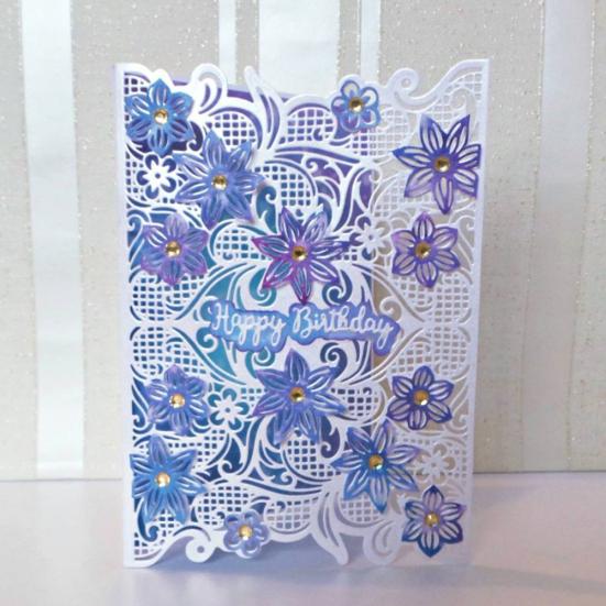 Kwiatowa ramka do cięcia metalu wykrojniki album do scrapbookingu DIY kartki z życzeniami Album wzornik