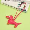 Custom Leather Keychain Cute Sausage Dog Laser Personalize Number Cartoon Puppy Kering Car Key Chain Ring for Couple