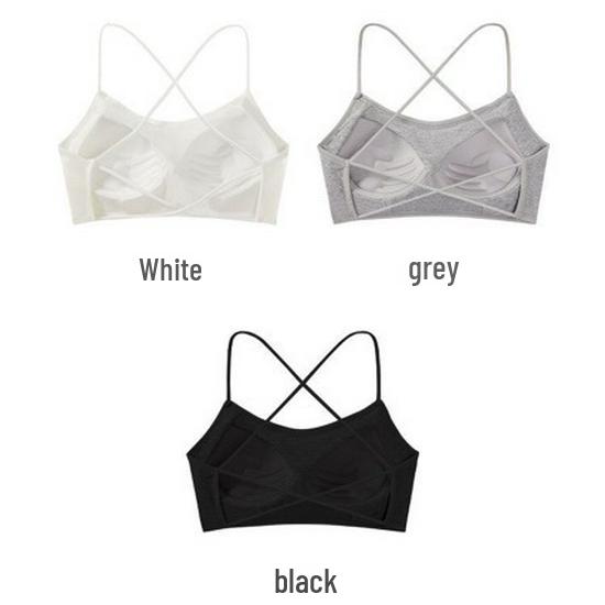 Women s Backless Strappy Camisole - Small Bust Cotton Bandeau Top One Size белый