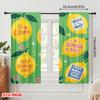 2 Stück 2D Flachdruck Partyvorhänge Zitrone Kunst Zitat Design Polyester Ohne Strom 0 Perfekt für Zimmer Schlafzimmer Wanddeko
