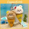 Bear Ice Bold Cream Plush Keyring Toys Cute Design Children Teens Gift Doll