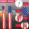 Amerikanische Flaggen-Windsock mit LED-Lichtern, große rot-weiß-blaue patriotische Windsocke für den 4. Juli, Memorial Day, Garten, Außenbereich