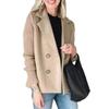 Women S Elegant Fashion Spliced Polyester Coat For Daily Commute