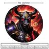 Mythical Bull Head Print Tire Cover | Dark Muscle Texture With Golden Star Badge And Red-Eyed Decoration, Polyester, Universal F