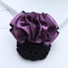 Spring Clip Bow Hair Net Updo Styling Tool Crochet Hair Bun Cover  For Dance Skating