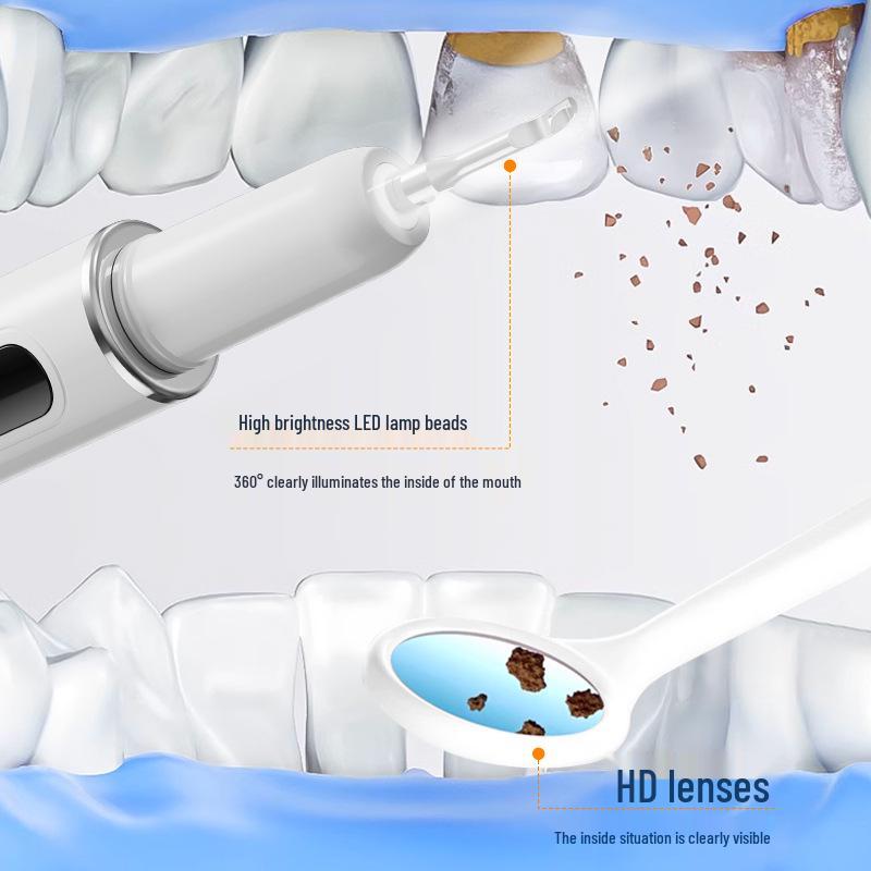 Portable Ultrasonic Electric Tooth Cleaner for Tartar and Plaque Removal, Teeth Whitening, & Dental Scaling