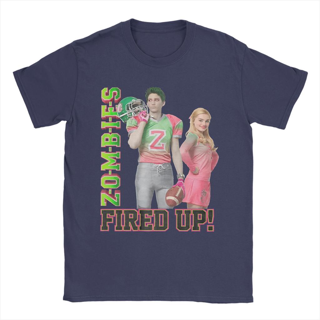 Lässiges Zombies Fired up T-Shirt für Herren Damen O-Ausschnitt Kurzarm Tops Baumwolle Sommer Top T-Shirt