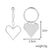 2022 Korean Fashion 18k Gold Plated Rhinestone Heart Shape Earrings Purple Crystal Heart Drop Earrings for Women