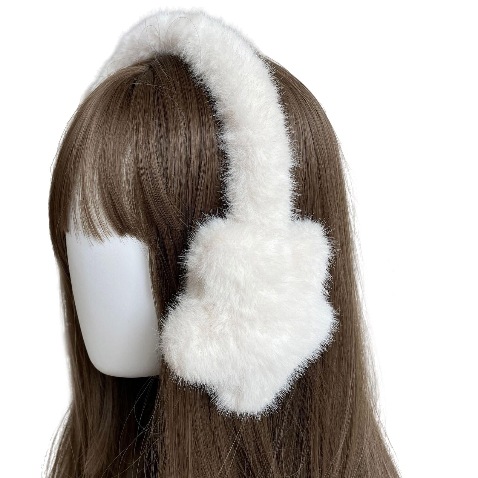 

Модные плюшевые наушники для женщин и девочек, регулируемые и удобные защитные наушники для удобного хранения, зимнее снаряжение A