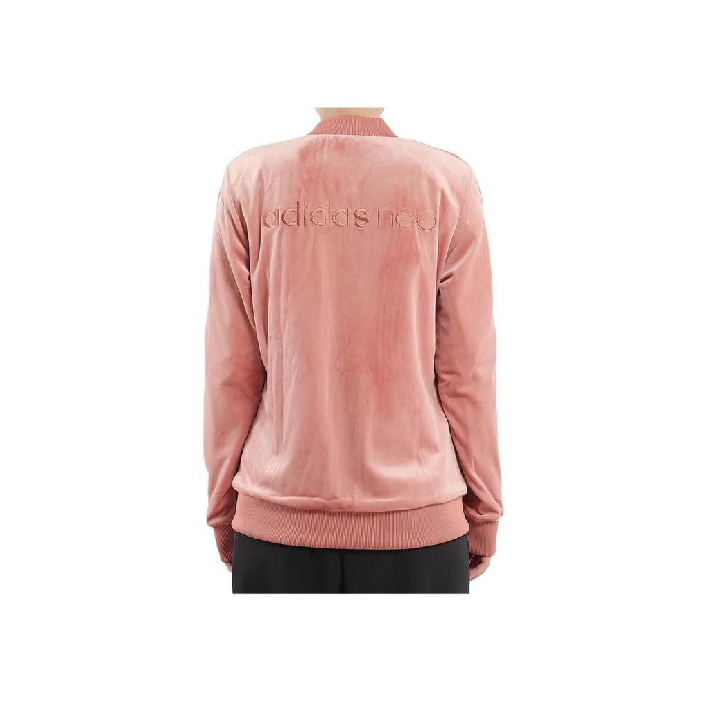 Adidas Neo Solid Color Stand Collar Jacket Women Jackets Deep-Pink FK9941