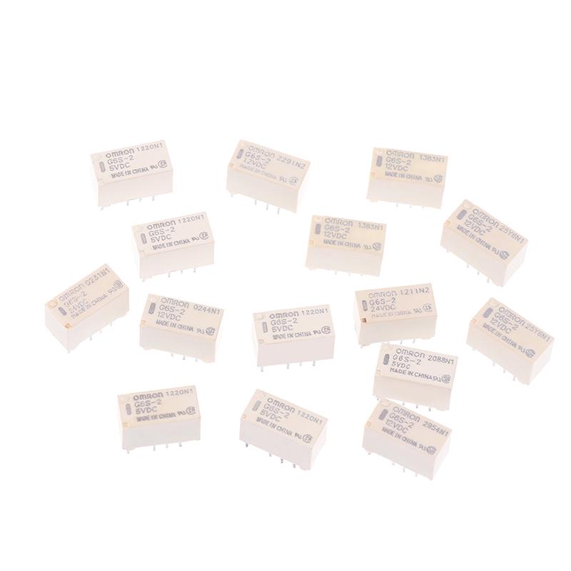 1 Pcs  G6S-2 5Vdc 12Vdc 24Vdc Signal Relay 8Pin Dc 5V 12V 24V 2A Mini Signal Switch Relays