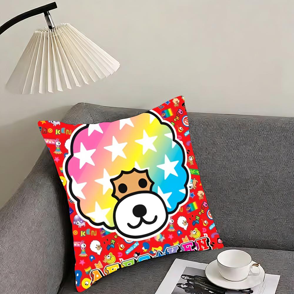 

Japan AAfro KKen Cute Cushion Cover Pillowcase Ultra Soft Skin Friendly Fabric Cloud Like Comfort Concealed Zipper 30x30cm