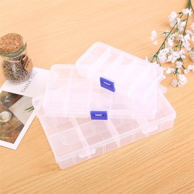 New 10/15 Grid Clear Plastic Box Multi-functional Rectangular Multi Grid Box Dustproof Waterproof Tools Storage Cases Home Use