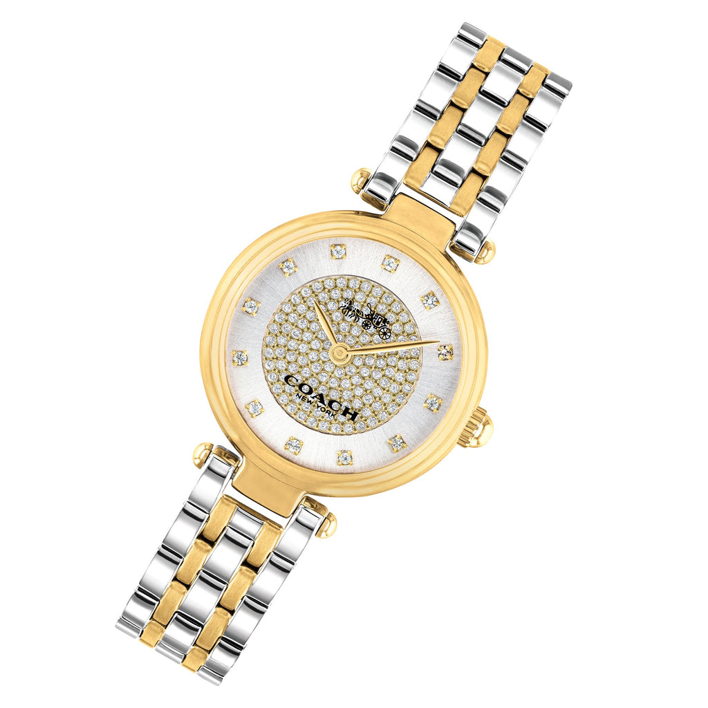 

Coach Женские часы Park с серебристым циферблатом и двухцветным стальным браслетом - 14503643