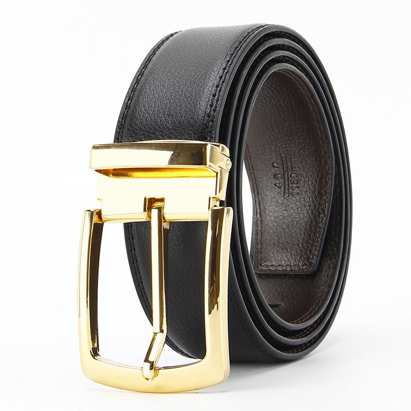 Needle Buckle Men's Belt Real Cowhide Korean Business and Casual Second Layer Cowhide Belt Men's Belt
