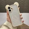 Cute 3D Animal Ears Acrylic Clear Phone Case For iPhone 17 Air 16 15 14 Plus 13 12 Pro Max Transparent Back Cover