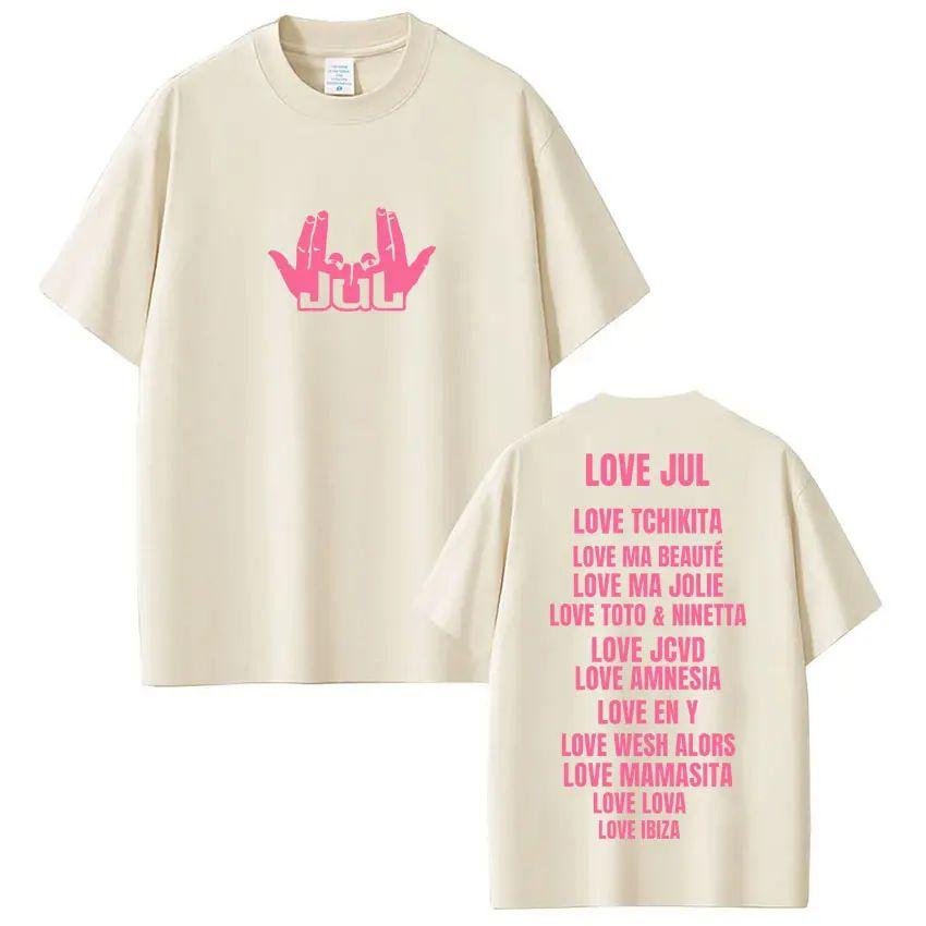 Hip Pop Y2k Tops Rapper Jul Love Jul Classic Graphic Tshirt Fashion Music 202526 Cotton Printed Tshirt Casual Loose T Shirts