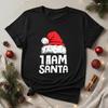 Fashionable Christmas Hat Printed Pattern Holiday Tshirt Round Neck Short Sleeved Fashionable Versatile Womens Tshirt