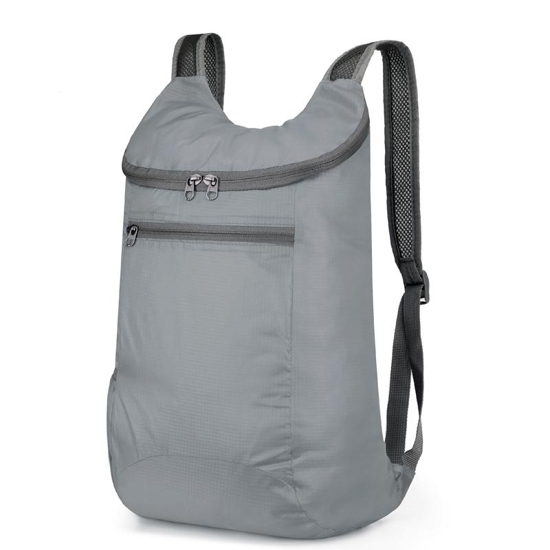 

Легкий складной рюкзак для походов, путешествий и приключений на открытом воздухе - регулируемые плечевые лямки, несколько отделений темно-серого