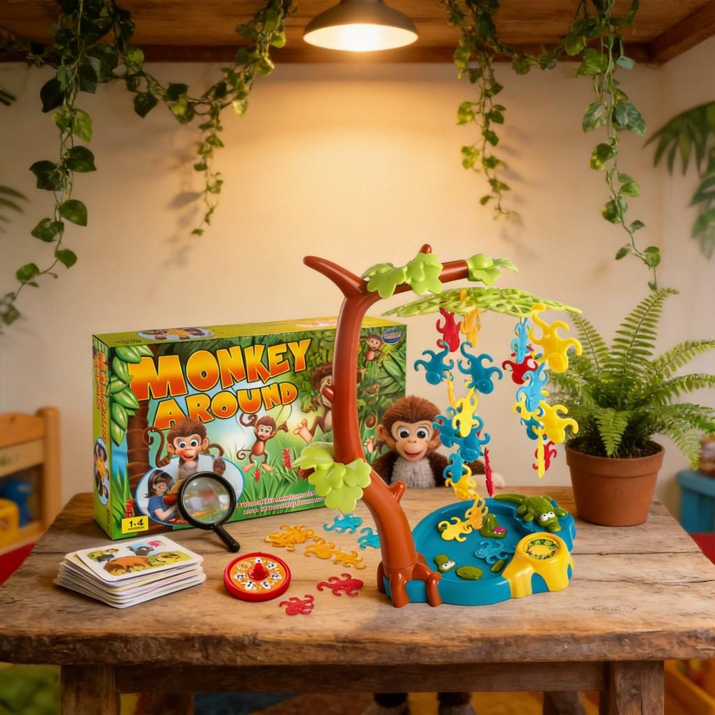 Kids Balance Monkey Swing Interactive Tabletop Puzzle Toy For Visual And Cognitive Development