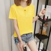 GMXIA Dopamine Blank Summer Dress Loose Solid Color Women's Top Round Neck Short Sleeve T-shirt Women's Dress