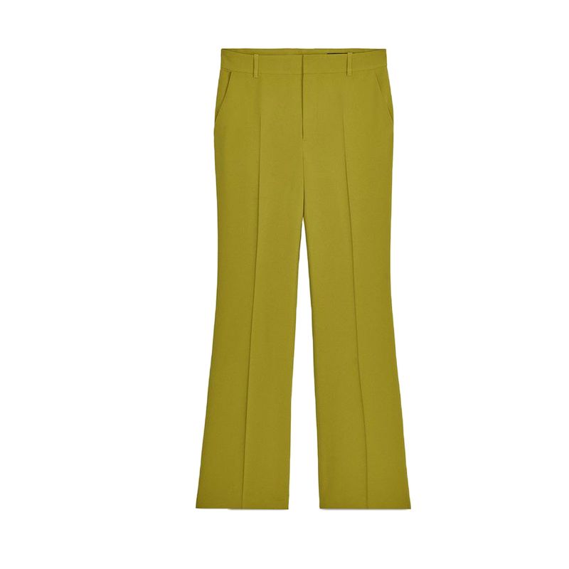 

Lapel Long Sleeves with Belt Loose Suit Jacket 2458199 Mid Waist Speaker Casual Pants 2778199 Olive Green Pants L