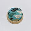 1PC Vintage Embroidery Pin Cushions Half Round Pin Pad With Wooden Base Needle Holder For DIY Craft Sewing Accessories