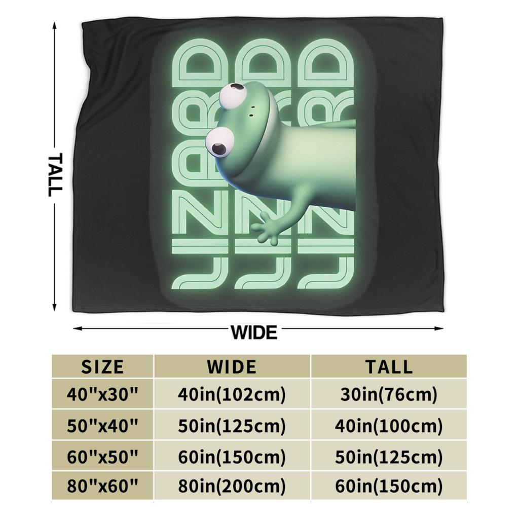 Hoppers Glow Text Tom Lizard Meme Blankets Wool Funny Breathable Throw Blanket for Bedspread Spring Autumn,