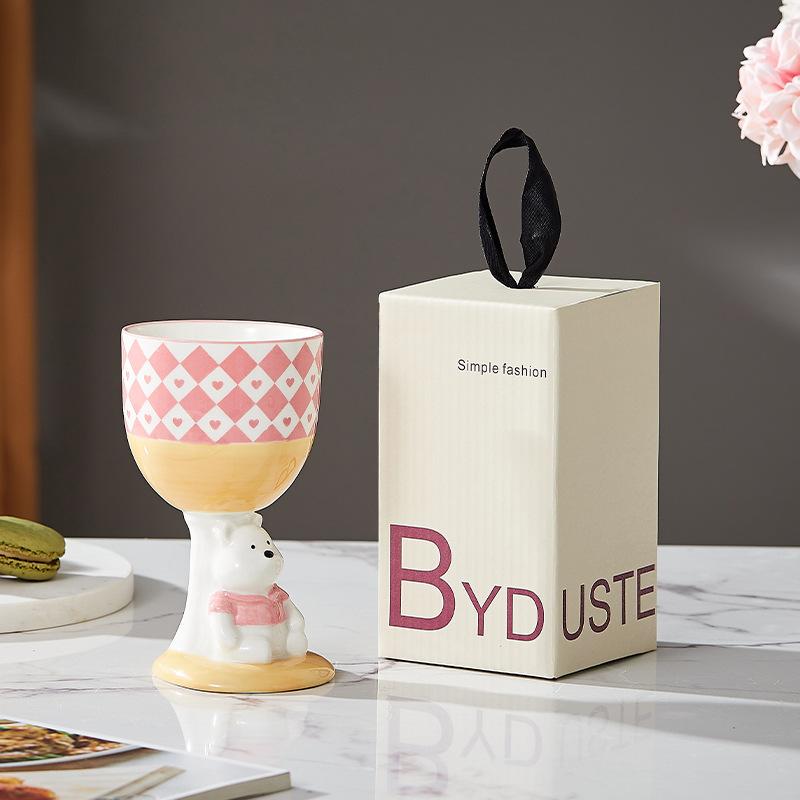 

Cute Goblet Mug Ice Cream Cup Company Annual Meeting Wedding Opening Ceremony Portable color box