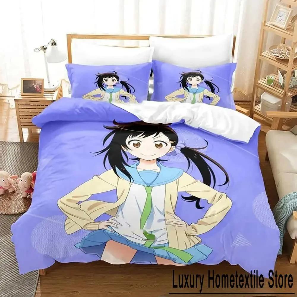 3D Print Anime Nisekoi False Love Bedding Set Boys Girls Twin Queen King Size Duvet Cover Pillowcase Bed Boys Adult Home Textile