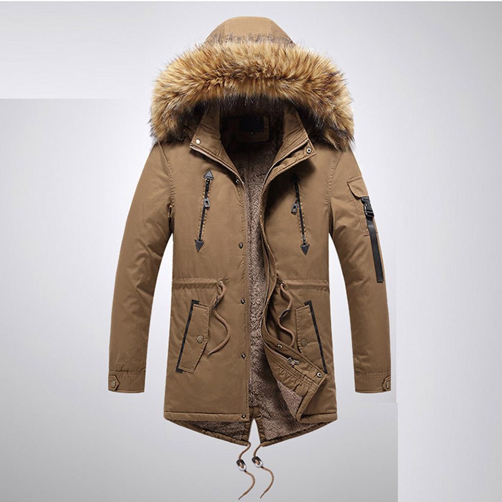 Men Winter Warm Hooded Soft for Windproof Soft Coat  Jacket