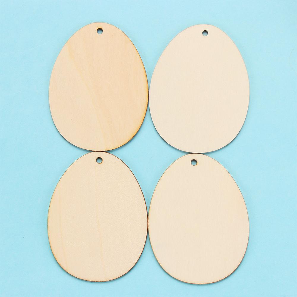 Household Drawing Hanging Ornaments Wooden Easter Decorations Easter Eggs Wood Chips Wood Slice